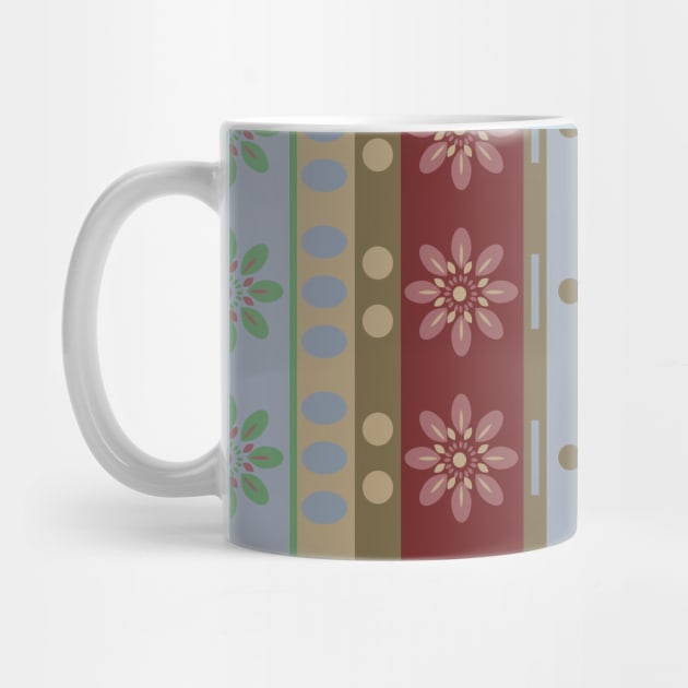 Striped decorative floral pattern by oknoki